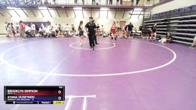 110 lbs Placement - Brooklyn Simpson, WTC vs Kyana Huseynov, MoWest Fire Dragons