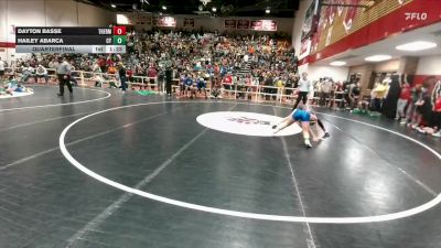102-112 lbs Quarterfinal - Dayton Basse, Thermopolis Middle School vs Hailey Abarca, CY Middle School
