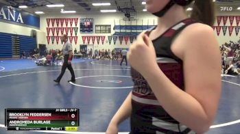 JV-7 lbs Round 2 - Brooklyn Feddersen, Mount Vernon vs Andromeda Burlage, Independence