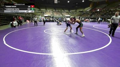 177 lbs 5th Place - Ronin Davis, Liberty Bakersfield vs Christian Tapia, Porterville