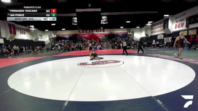 215 lbs Champ. Round 2 - Fernando Toscano, Santa Fe vs Ian Ponce, California (Whittier)