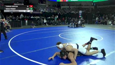 157 lbs Consolation - Tigran Greyan, St. John Bosco (SS) vs Beau Priest, Bakersfield (CS)