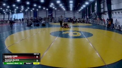 100 lbs Rd# 10- 4:00pm Saturday Final Pool - Kannin Ford, Iowa Black vs Thomas Block, Rebellion