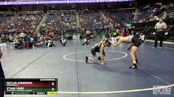 1A 106 lbs Quarterfinal - Ethan Hines, Uwharrie Charter Academy vs Skylar Anderson, Robbinsville