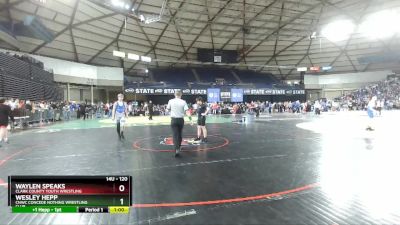 120 lbs Cons. Round 2 - Waylen Speaks, Clark County Youth Wrestling vs Wesley Hepp, CNWC Concede Nothing Wrestling Club