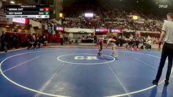 G - 105 lbs Cons. Semi - Serina Catt, Billings Senior High School Girls vs Izzy Baker, Harlem Girls