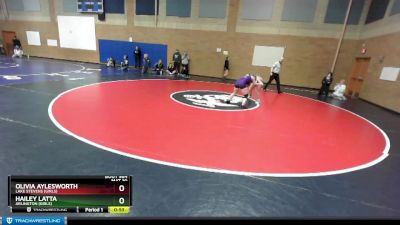 130lbs Cons. Round 4 - Olivia Aylesworth, Lake Stevens (Girls) vs Hailey Latta, Arlington (Girls)