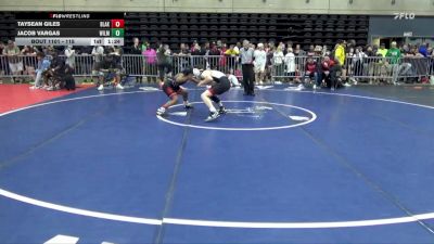 115 lbs Quarterfinal - Taysean Giles, Blakely vs Jacob Vargas, Wilmington Manor