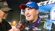 Garrett Alberson Reacts To Friday Hillbilly Prelim Win At Lernerville Speedway