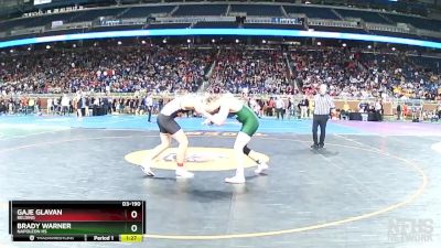 D3-190 lbs Champ. Round 1 - Brady Warner, Napoleon HS vs Gaje Glavan, Belding