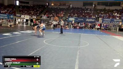 D 1 144 lbs Champ. Round 1 - Owen Wall, Covington vs Landen Noblet, St. Paul`s