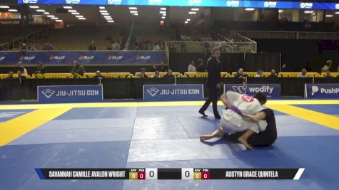 Austyn Grace Quintela vs Savannah Camille Avalon Wright 2026 Pan Jiu Jitsu IBJJF Championship