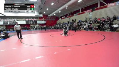 140 lbs Quarterfinal - Chase Claassen, Windsor vs Tyson Evanow, Fortuna