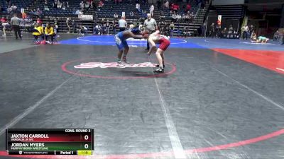 134 lbs Cons. Round 3 - Jordan Myers, Murphysboro Wrestling vs Jaxton Carroll, Vandalia Jr WC