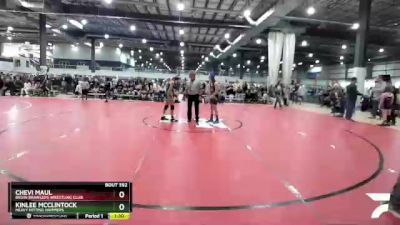 105 lbs Cons. Round 2 - Chevi Maul, Bruin Brawlers Wrestling Club vs Kinlee McClintock, Heavy Hitting Hammers