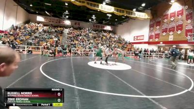 190 lbs Round 2 - Zeke Erdman, Lincoln Middle School vs Russell Norris, Wyoming Indian Middle School