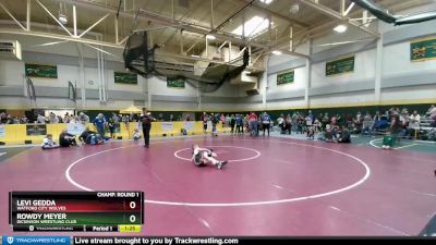 75 lbs Champ. Round 1 - Levi Gedda, Watford City Wolves vs Rowdy Meyer, Dickinson Wrestling Club