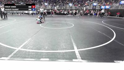 48-51.8 lbs Rr Rnd 1 - Violet Jones, Honey Badgers Wrestling Club vs Haizley Faught, Mighty Bluebirds