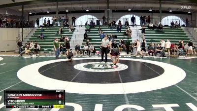 175 lbs Cons. Round 2 - Grayson Abbruzzese, Don Bosco vs Vito Mirro, Benedictine College Prep