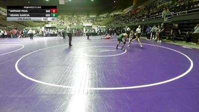 159 lbs 7th Place - Nathan Paul, Bakersfield Christian High School vs Keanu Garcia, Garces Memorial