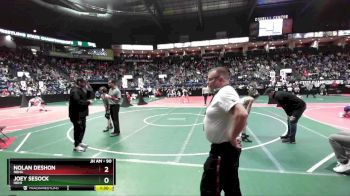 90 lbs Champ. Round 3 - Nolan DeShon, NBHA vs Joey Sesock, HDH1