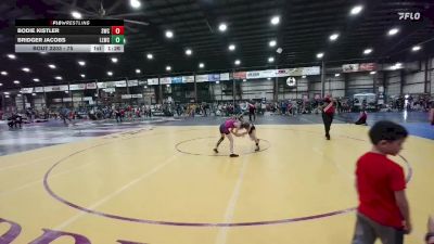 75 lbs Champ. Round 2 - Bridger Jacobs, Lander Legacy Wrestling Club vs Bodie Kistler, Sheridan Wrestling Club