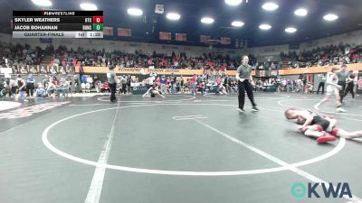 85 lbs Quarterfinal - Skyler Weathers, Hinton Takedown Club vs Jacob Bohannan, Duncan Demon Wrestling