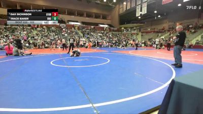 103 lbs Quarterfinal - Trace Baker, Bentonville Wrestling Club vs Dax Dickinson, Gentry Youth Organization Wrestling