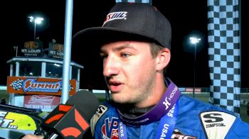 Briggs Danner Reacts After USAC Sprint Car Win At Tri-City