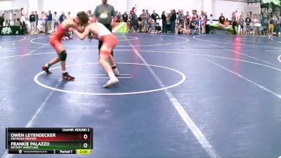 119 lbs Champ. Round 2 - Frankie Palazzo, Detroit Wrestling vs Owen Leyendecker, Michigan Premier