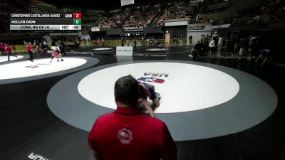 86 lbs Cons. Rd Of 16 - Christopher Castellanos-Juarez, Anaheim High School Wrestling vs Kellen Dion