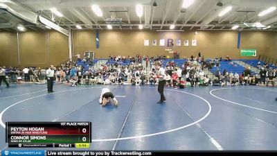 92 lbs 1st Place Match - Peyton Hogan, Uintah Jr High Wrestling vs Connor Simons, Sons Of Atlas