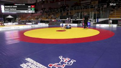 49kg Quarterfinal - Isabelle Chen, Bhullar Wrestling Club vs Riley Papalia, Lakeland Legends Wrestling Academy
