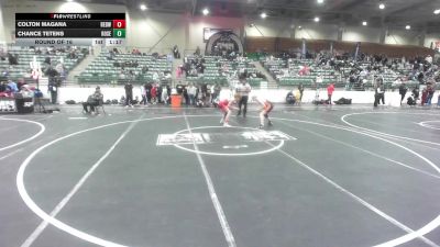 130 lbs Round Of 16 - Colton Magana, Redwood WC vs Chance Tetens, Roseburg Mat Club