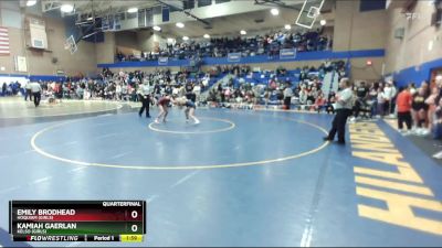 115lbs Quarterfinal - Emily Brodhead, Hoquiam (Girls) vs Kamiah Gaerlan, Kelso (Girls)