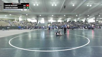 125 lbs Champ. Round 1 - Annelise Currier, Rabbit Wrestling Club vs Haylee Rackleff, Clinton Dragon Youth Wrestling