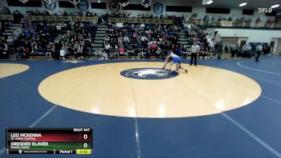 157 lbs Cons. Round 2 - Dresden Klaver, Rhinelander vs Leo McKenna, St. Croix Central