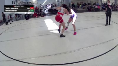 129 lbs Semifinal - Evelyn Becher, Lincoln High Girls vs Emma Glendy, Lakeview