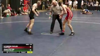 133 lbs Champ. Round 2 - Evan Potter, Southern Oregon vs 4 Carson Taylor, Grand View