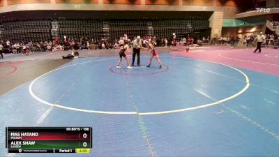 106 lbs Champ. Round 1 - Alex Shaw, Lassen vs Mas Hatano, Folsom