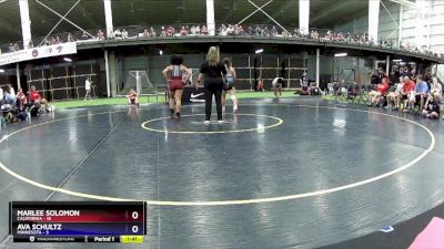 100 lbs Round 4 (6 Team) - Marlee Solomon, California vs Ava Schultz, Minnesota