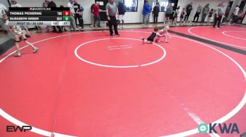 55 lbs Semifinal - Thomas Pickering, Tahlequah Wrestling Club vs Elisabeth Greer, Heat