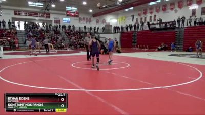 113 lbs Quarterfinal - Ethan Edens, Camanche vs Konstantinos Panos, Iowa City, Liberty