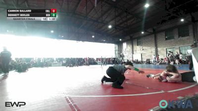 126 lbs Quarterfinal - Cannon Ballard, Collinsville Cardinal Youth Wrestling vs Bennett Mikles, Bishop Kelley