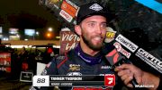 Tanner Thorson Reacts After First Career Points Win With Kubota High Limit At Lernerville
