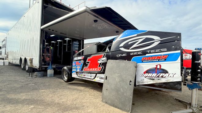 Jessica Friesen Driving Stewart Friesen's Modified In Fonda 200