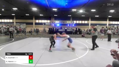 116 lbs Quarterfinal - Avianca Guzman, Gem City Grapplers vs Ashlyn Hemm, USA Gold WC