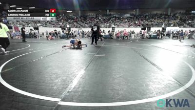 92 lbs Consi Of 8 #1 - Avion Jackson, Bristow Elementary Wrestling Club vs Easton Pollard, Piedmont