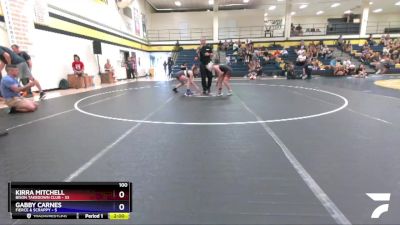 100 lbs Round 2 (6 Team) - Gabby Carnes, Fierce & Scrappy vs Kirra Mitchell, Bison Takedown Club