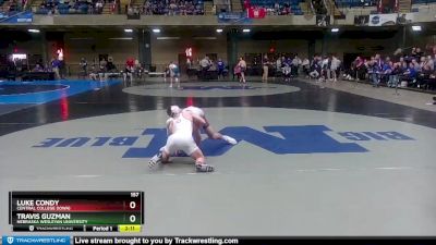 157 lbs Prelim - Travis Guzman, Nebraska Wesleyan University vs Luke Condy, Central College (Iowa)